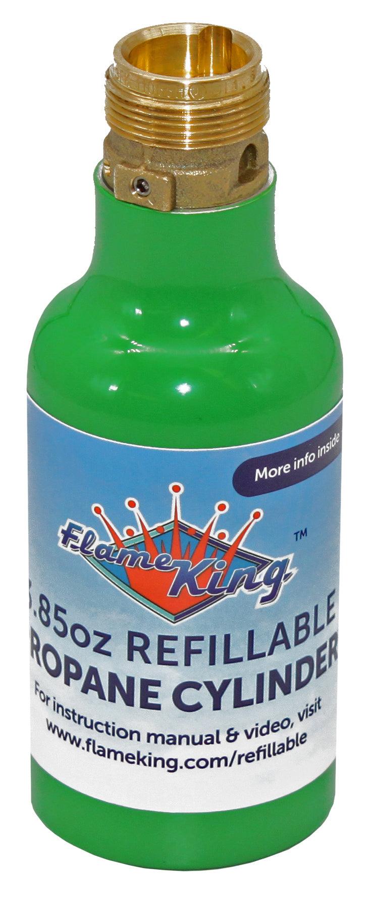 Eco Friendly 1/4 lb Refillable Mini Propane Tank Cylinder - Flame King
