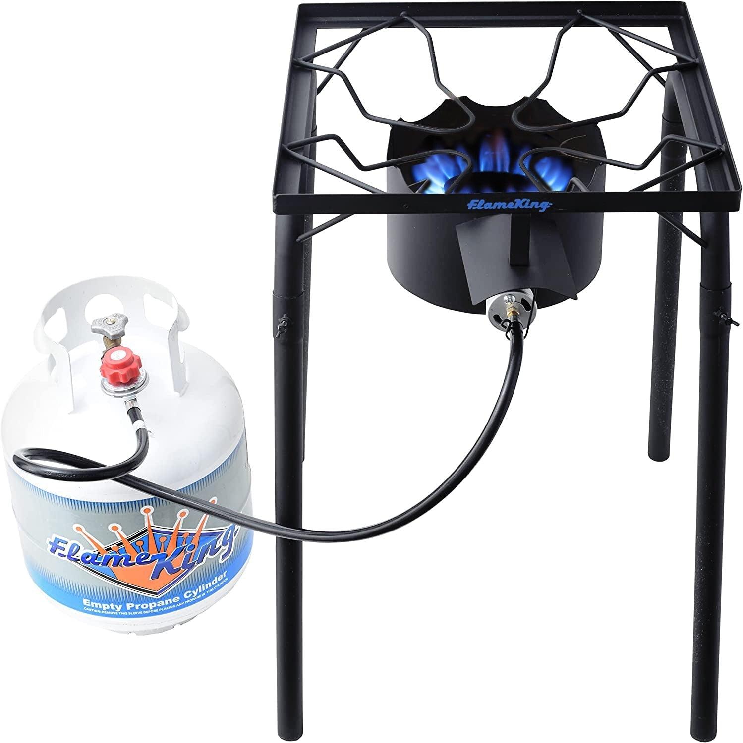 Flame King Heavy Duty 100,000 BTU Propane Gas Single Burner Cooker - Flame King