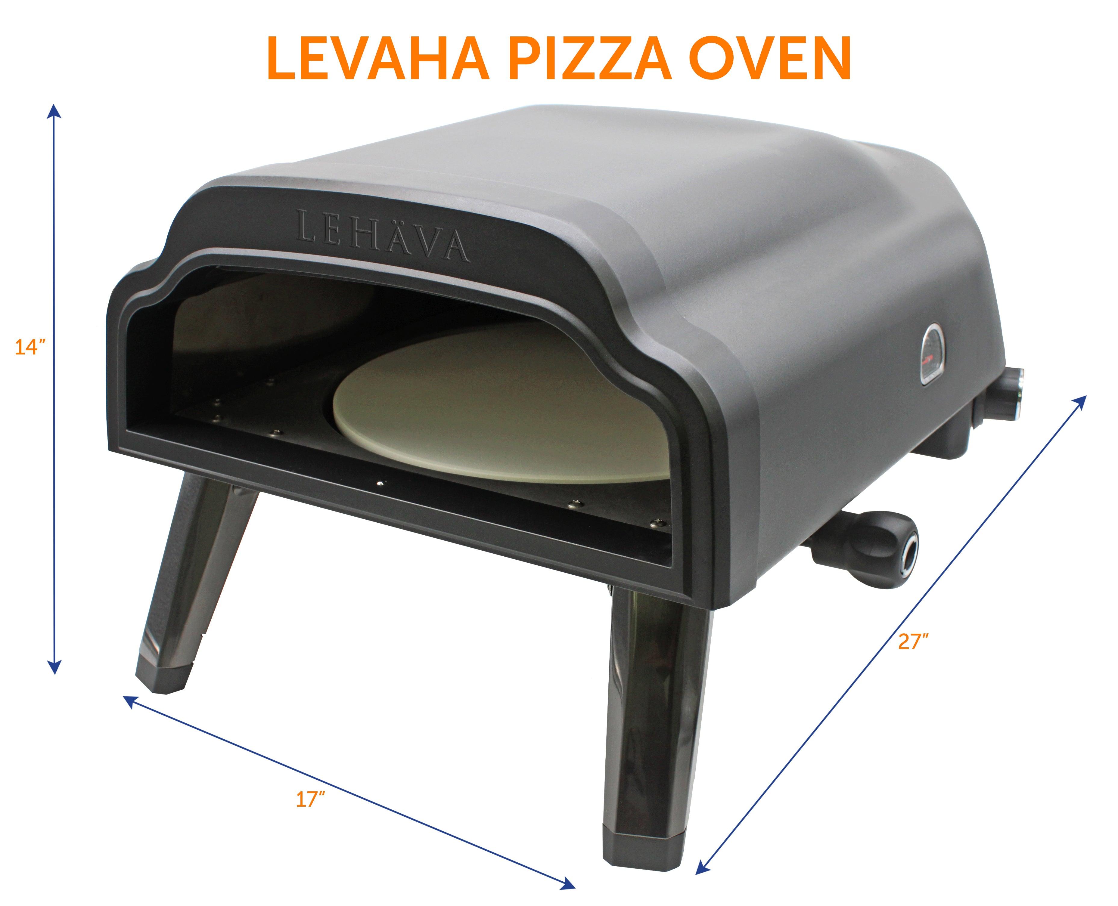 Flame King Outdoor Portable 14-inch Propane Pizza Oven Gas 360 Degree Rotating Stone - Flame King