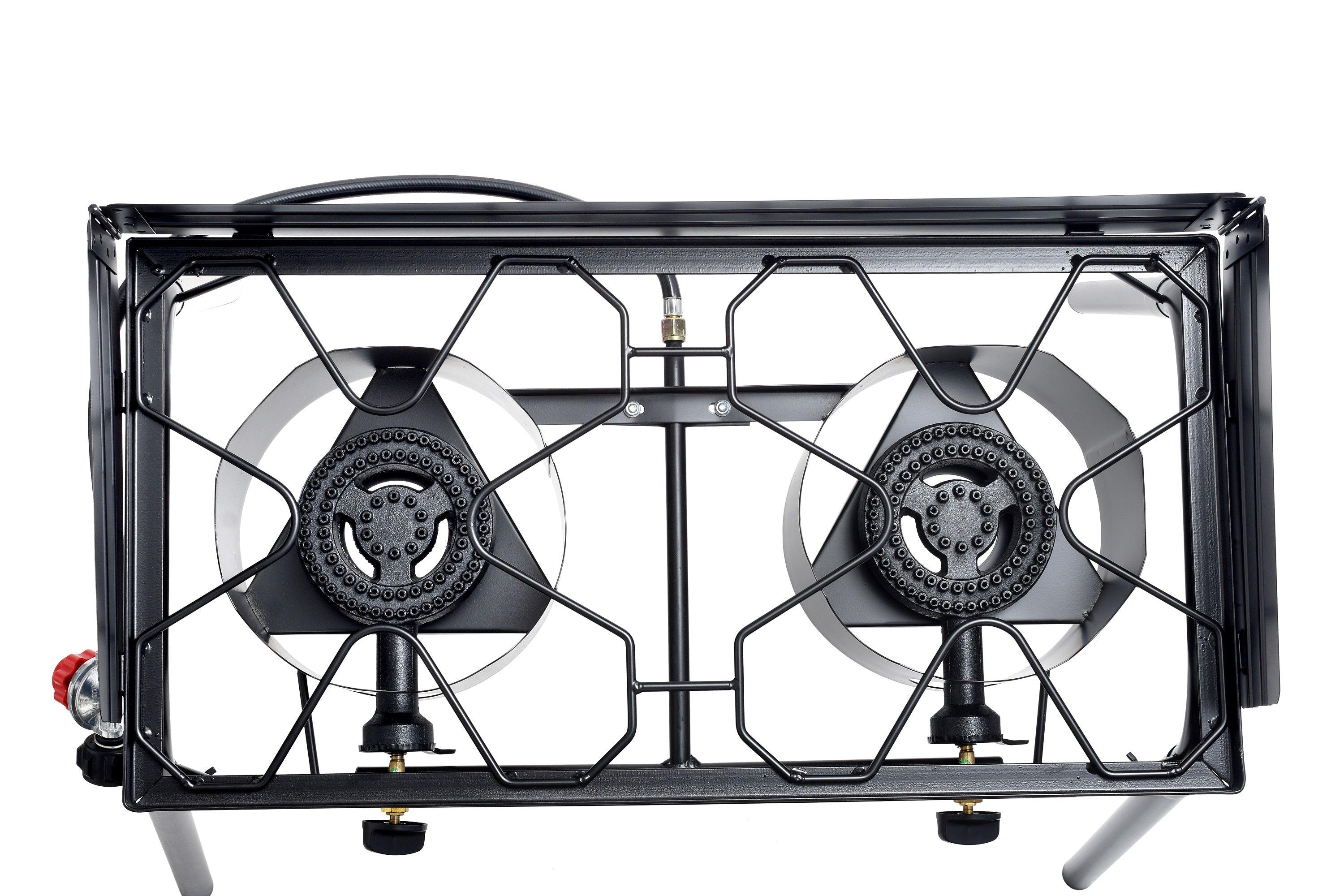 Flame King Outdoor Propane Double Dual Burner Cooker Stove - Flame King