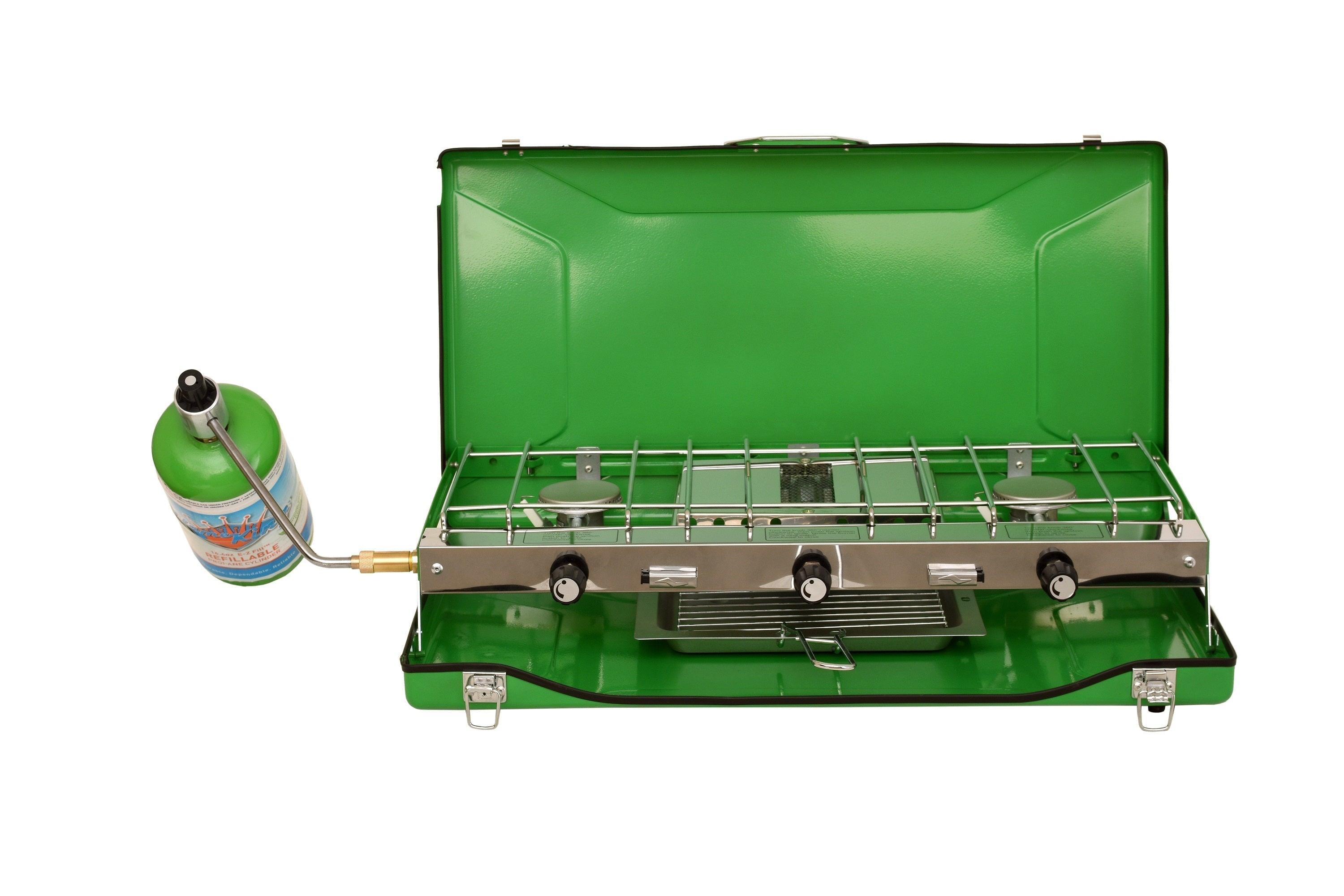 Flame King 3-Burner Camping Stove, Portable Propane Classic Grill