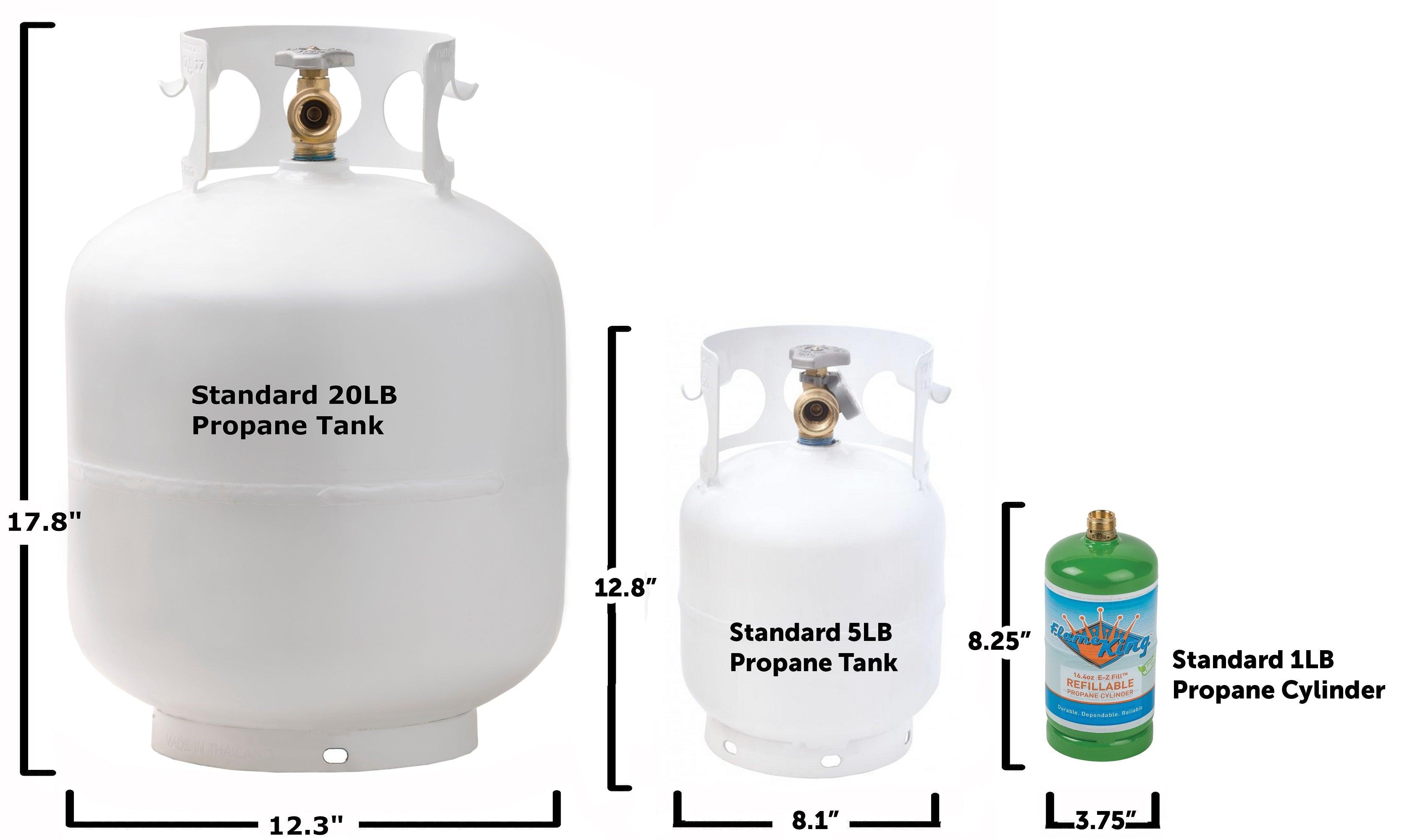 Flame King 10LB Steel Propane Tank Cylinder with Type 1 OPD Valve