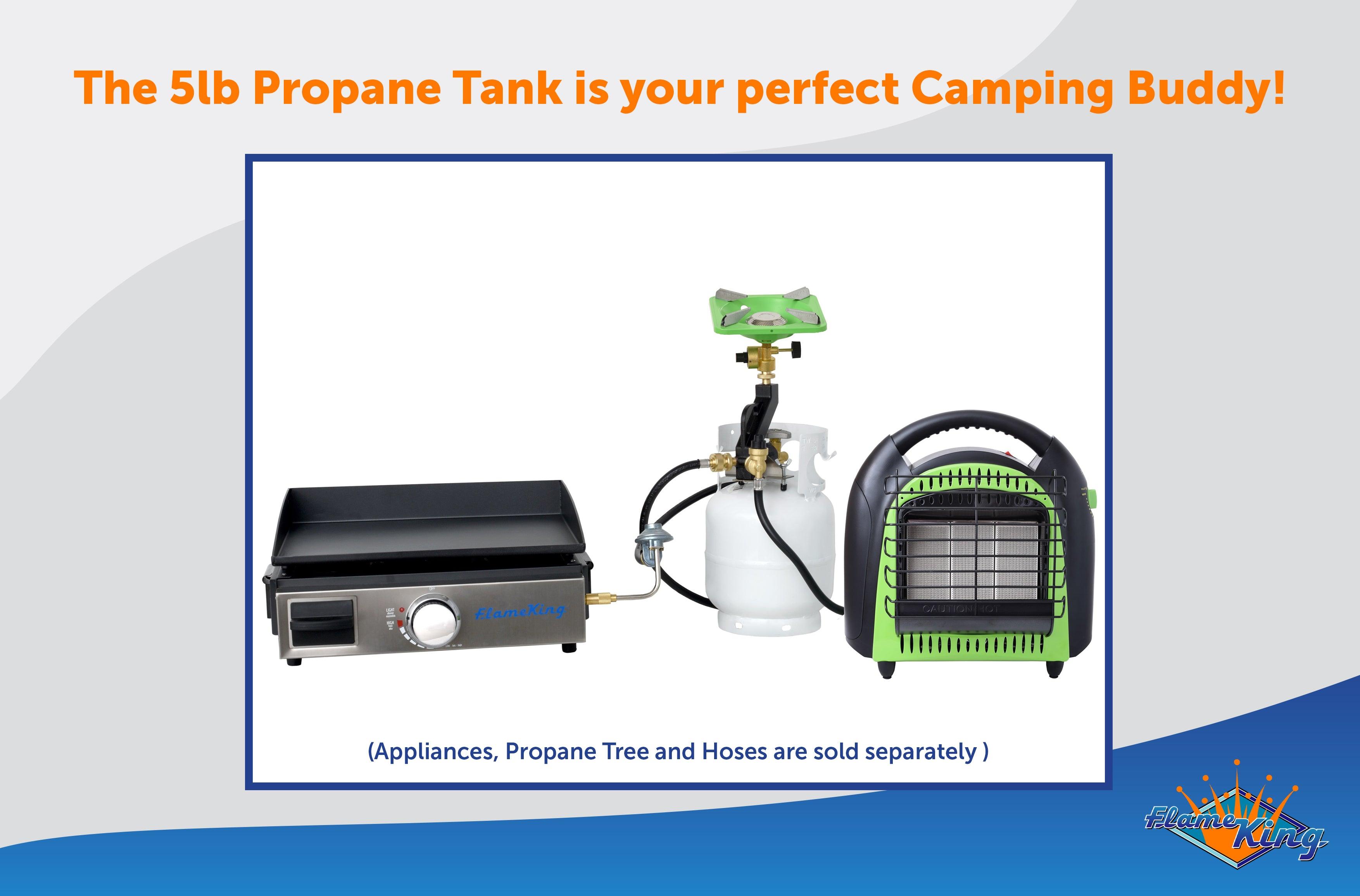 Flame King Portable 5lb Propane Tank LP Cylinder with OPD - Flame King