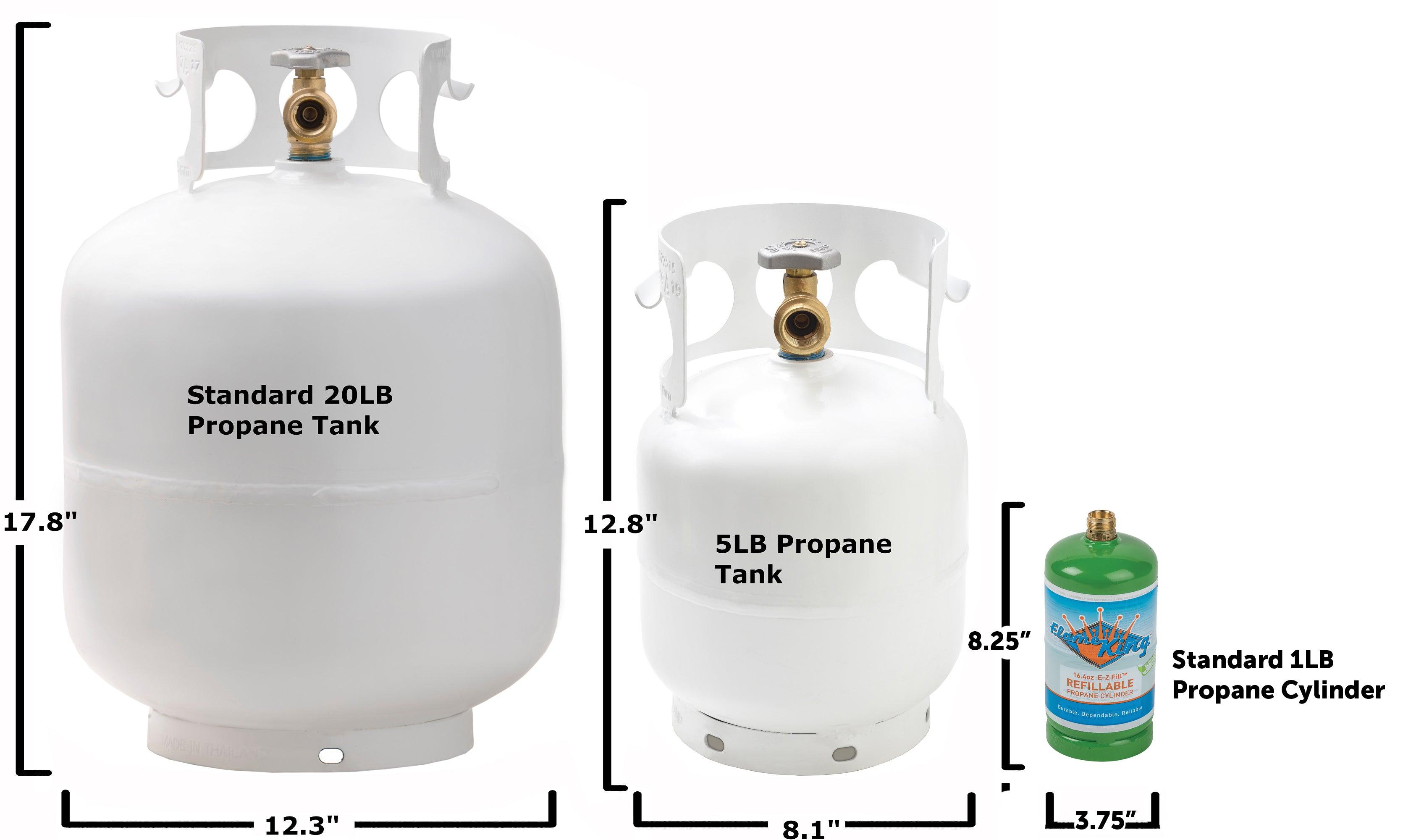 Flame King Empty OPD Propane Gas BBQ Cylinder Tank, Fits QCC1 Models, 5-Lb