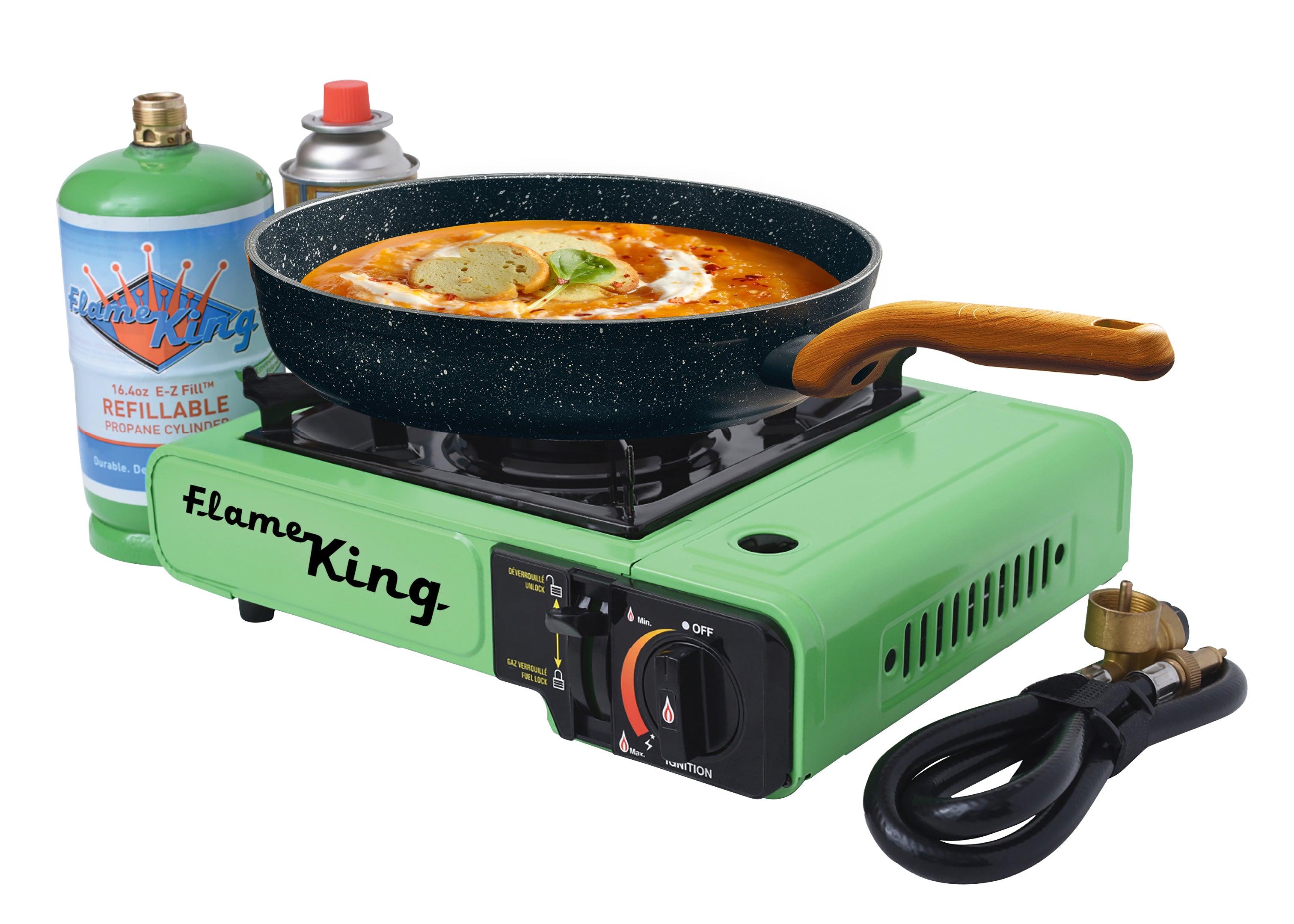 Flame King Portable Multi Fuel Butane-Propane Camping Stove Burner