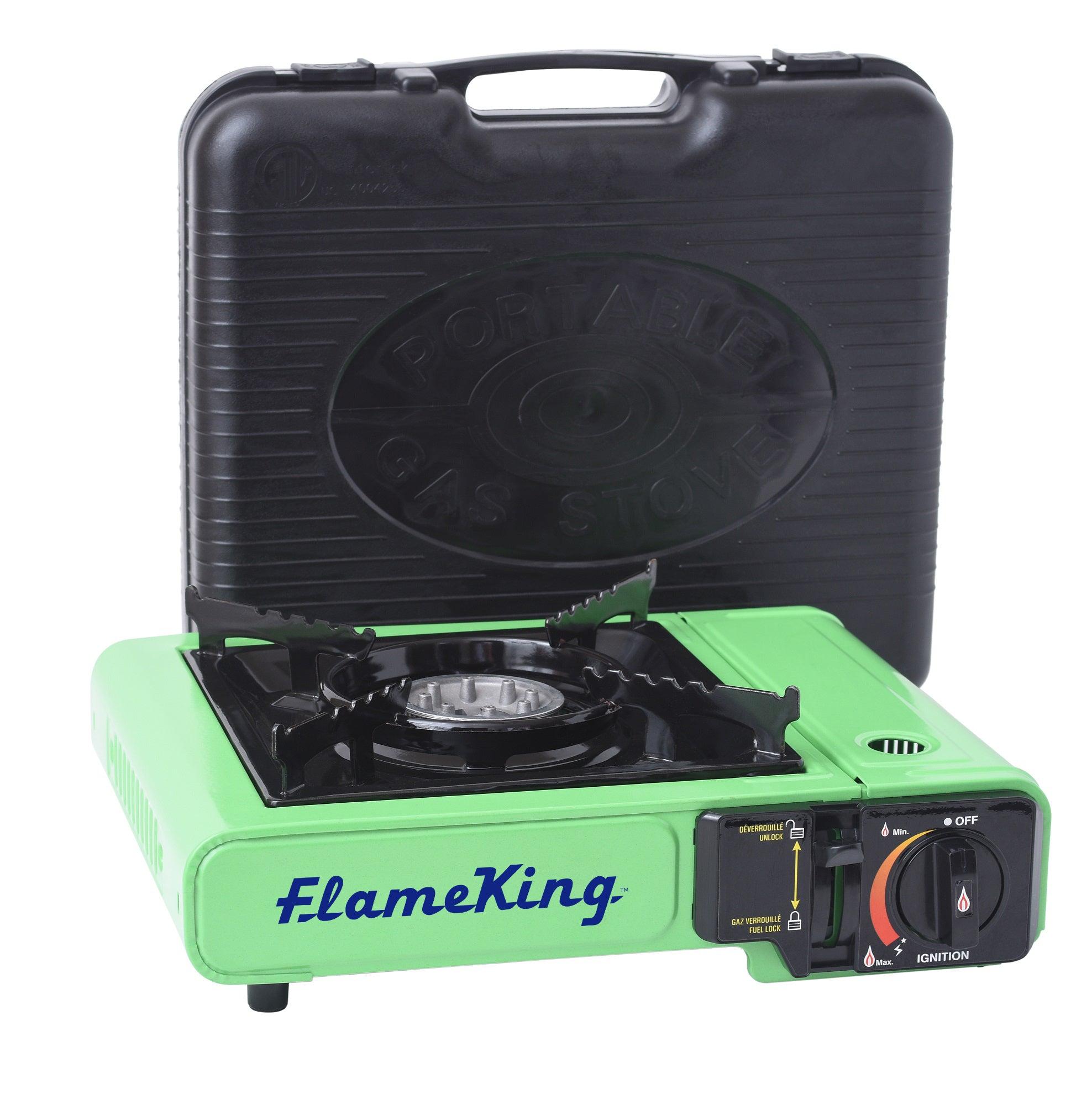 Flame King Portable Butane & Propane Gas Stove with Single Burner - Flame King