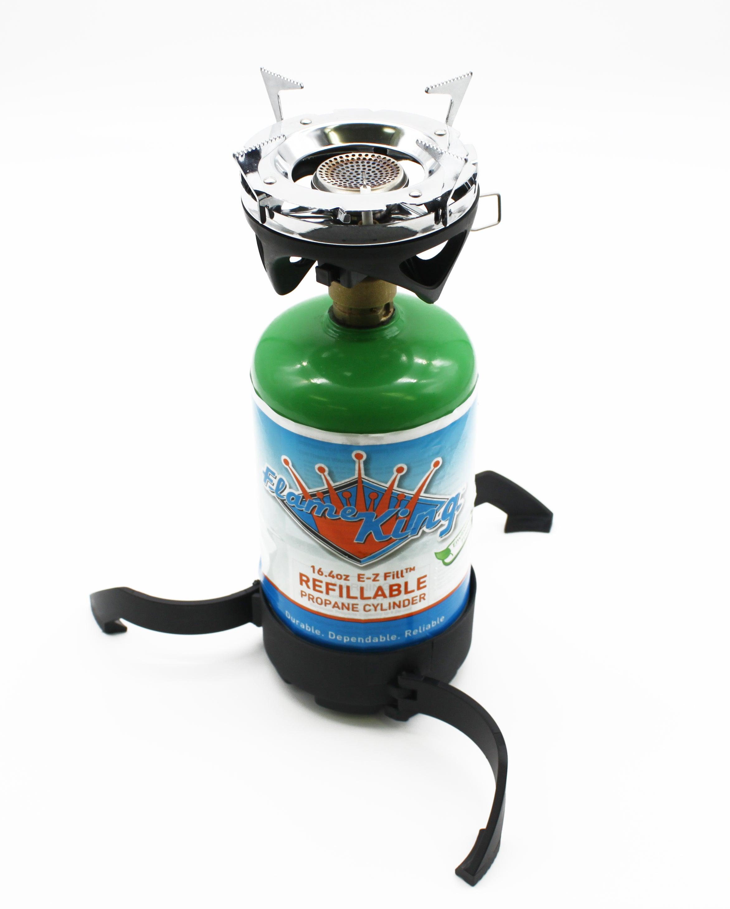 camping gas stove Flame King Pro-Boil Camping and Backpacking Stove Cooking System