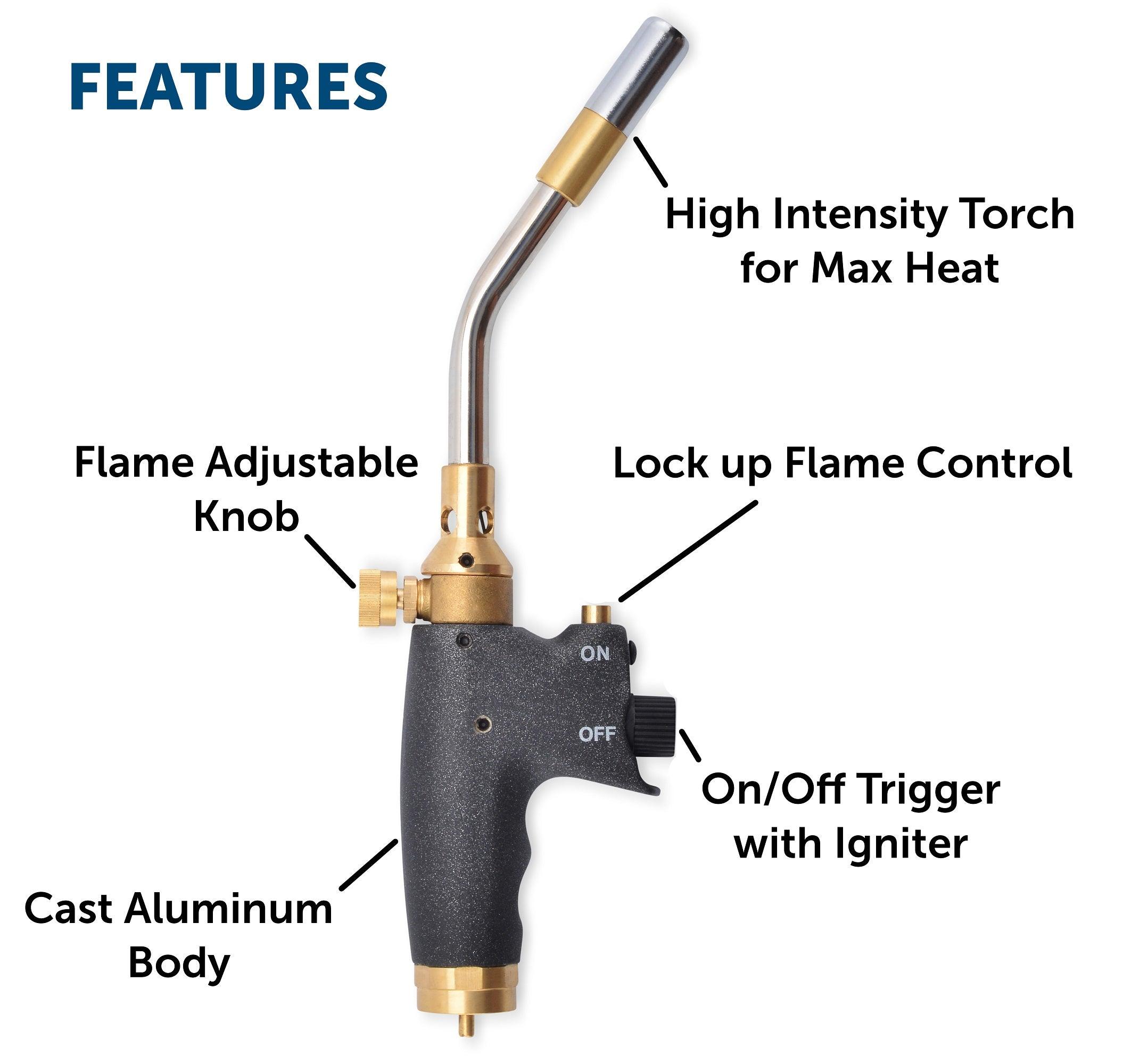 Flame King Professional Auto-Ignition Max Heat Propane Torch Head - Flame King