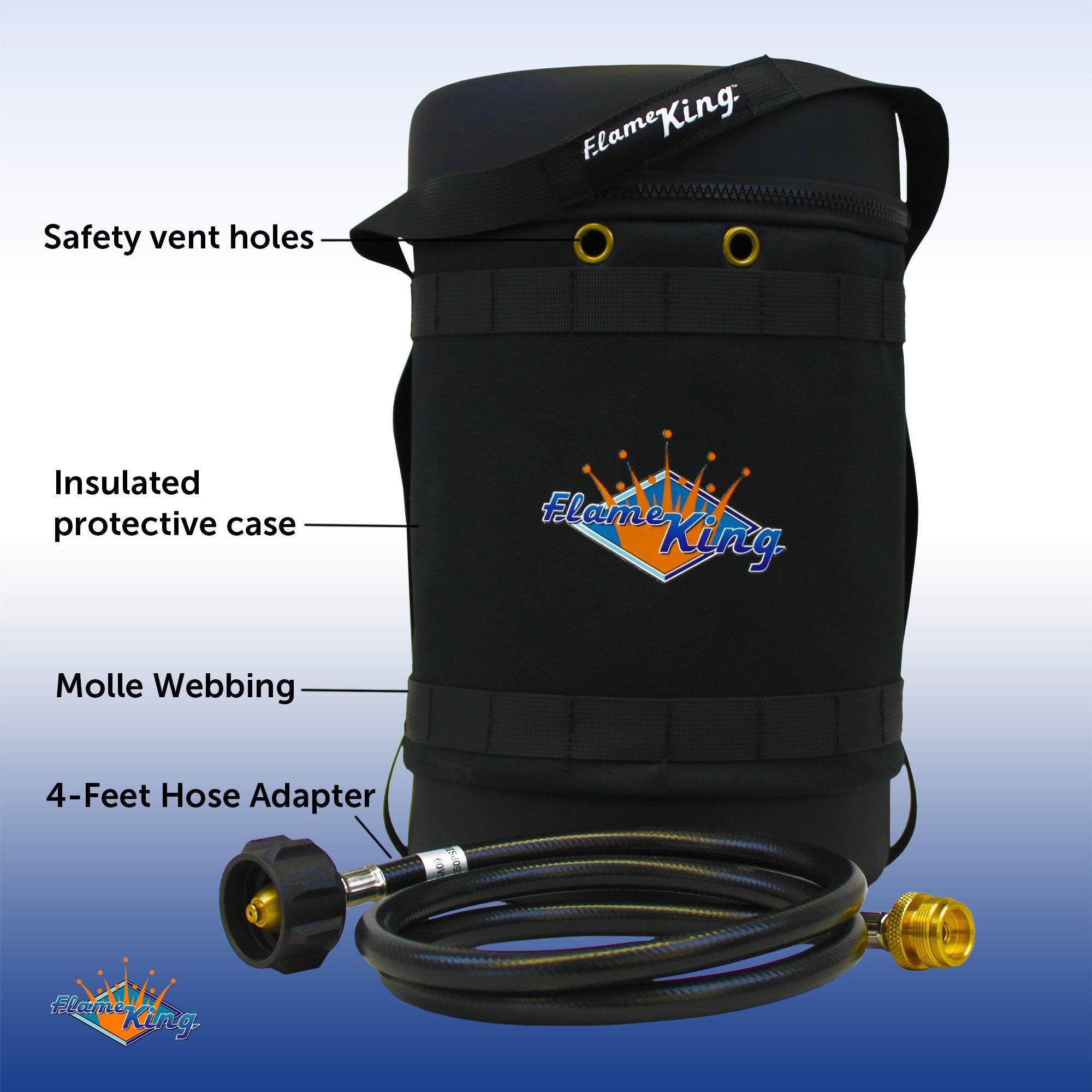 Propane Accessory Propane Gas Hauler Kit-Insulated Protective Carry Case for 5lb Propane ...