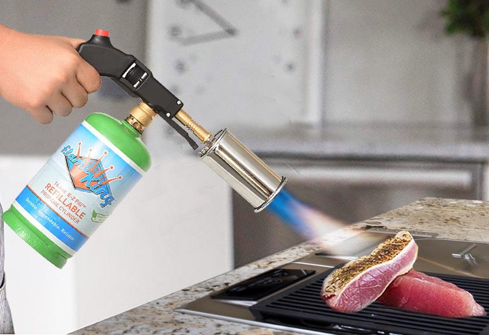 Sear Meat and Start Charcoal Grills Quickly with the GrillGun Grill Torch
