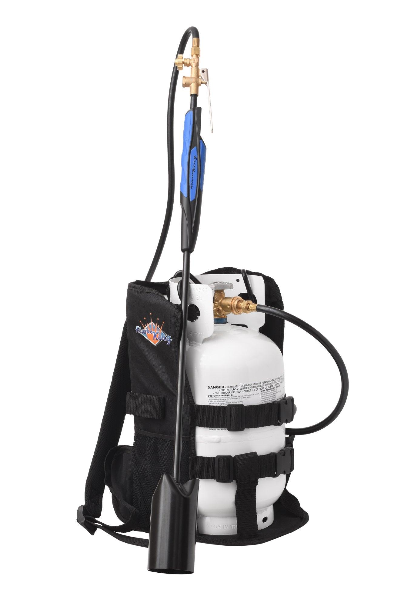 Flame King Weed Burner Torch Backpack for 10LB or 5lb Propane Tank - Flame King