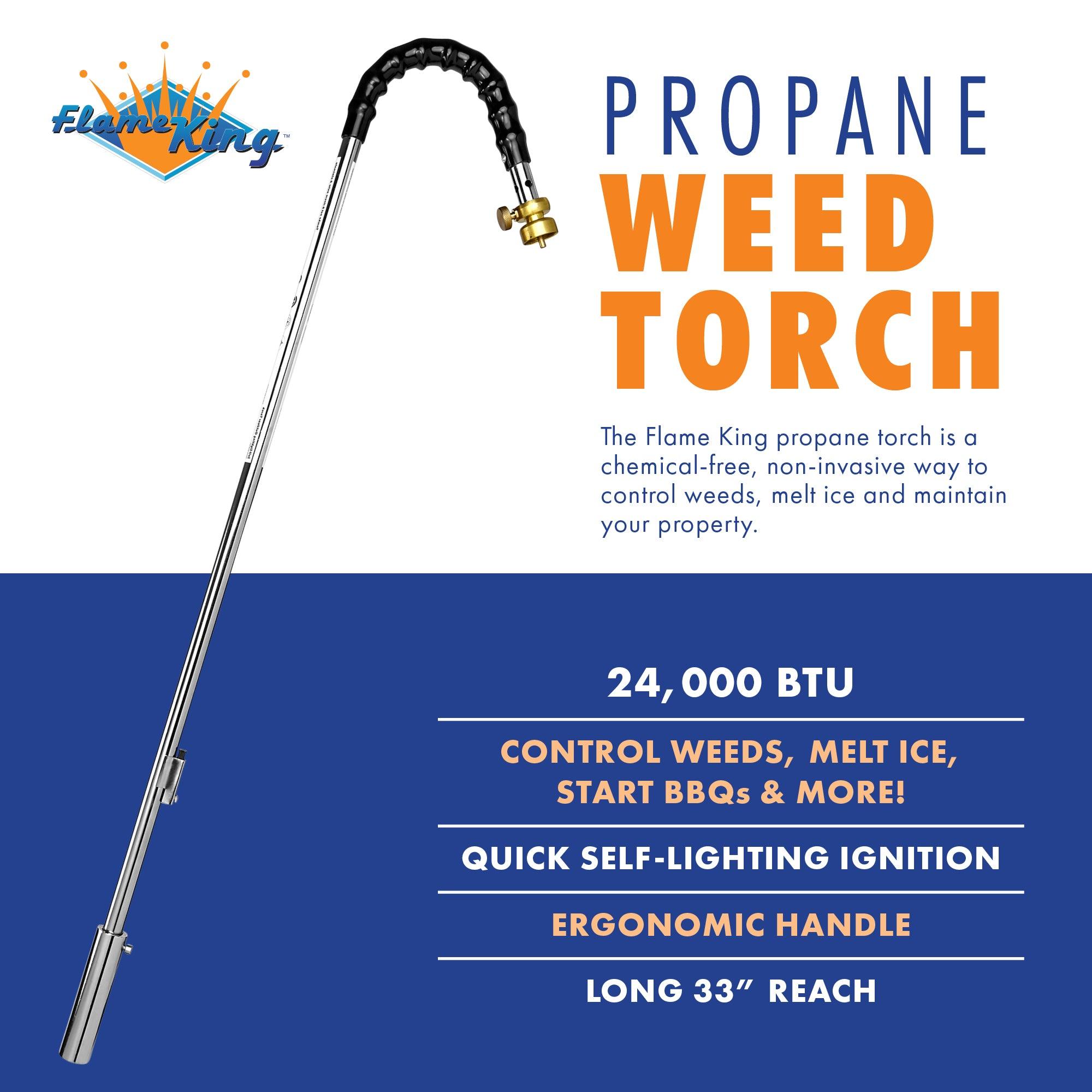 Flame King Propane Torch Weed Burner with Integrated Lighter - Flame King