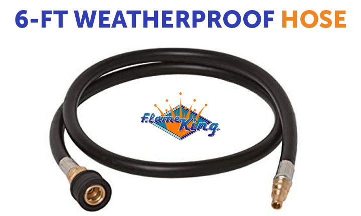 Flame King RV, Van, Trailer, Dual Quick Connect Hose, LP Gas Only, 72 Inch, 1/4 Inch - Flame King