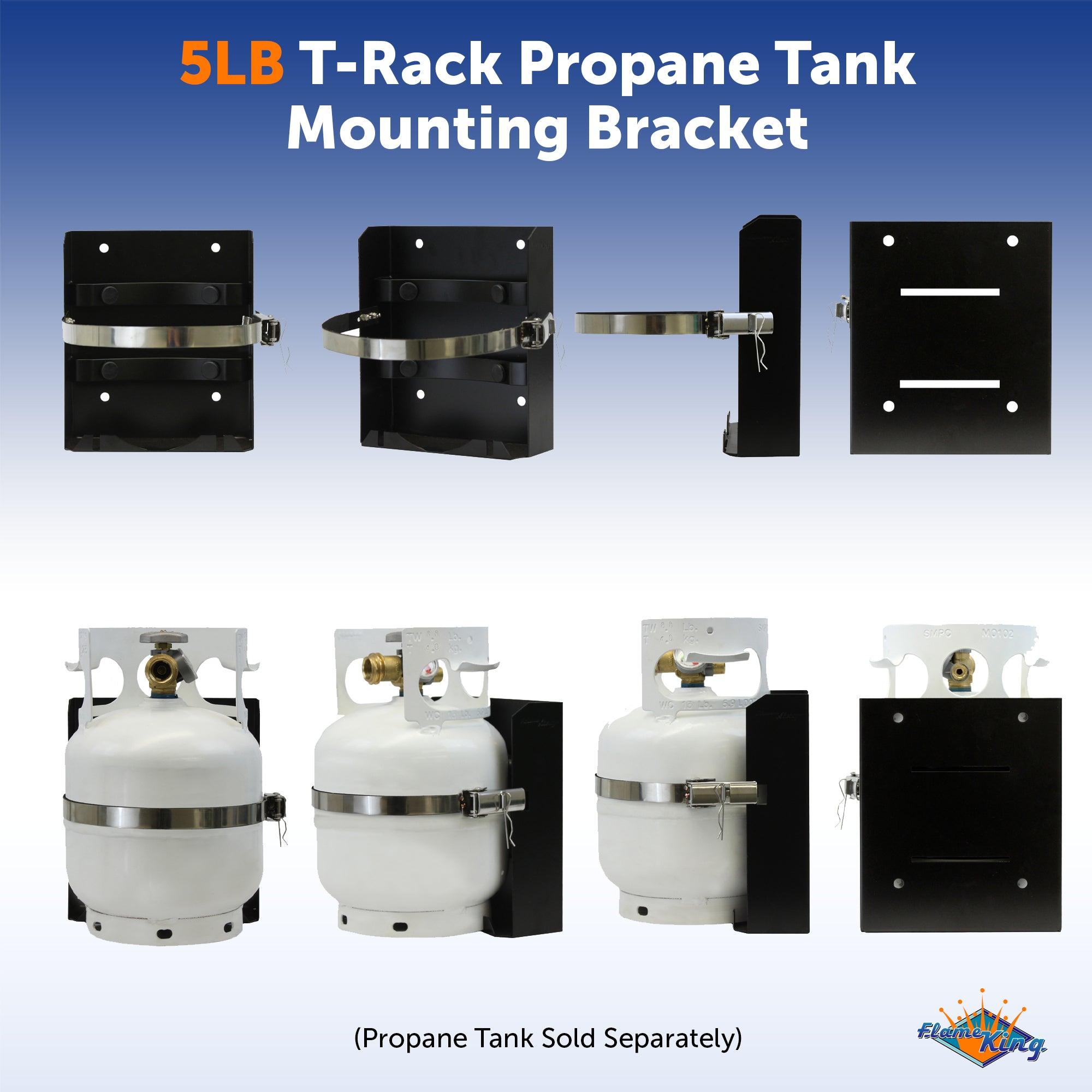 Propate Rack Flame King T-Rack 5lb Propane Tank Mounting Brackets Strap Campervan O