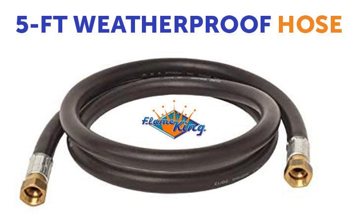 Flame King Thermo Rubber RV Slide Out Hose Assembly, 60 Inch, 3/8 Inch ID, Female to Female - Flame King