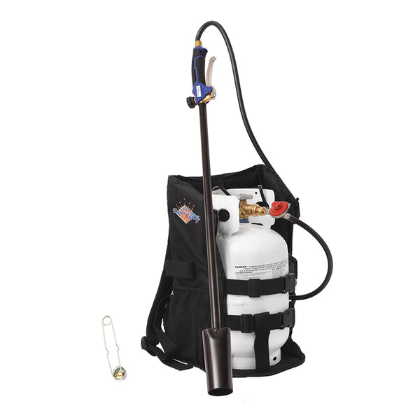 Flame King Bundle 10lb Propane Tank + 100,000 BTU Weed Burner Torch + Propane Backpack