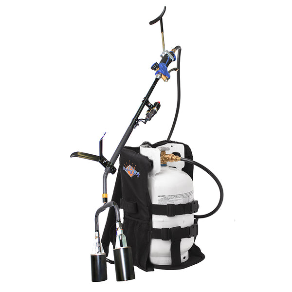 Flame King Bundle 10lb Propane Tank + 1 Million BTU Weed Burner Torch + Propane Backpack