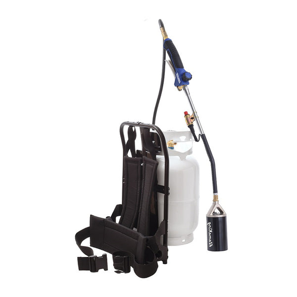 Flame King Bundle 10lb Propane Tank + 340,000 BTU Weed Burner Torch + Propane Metal Backpack