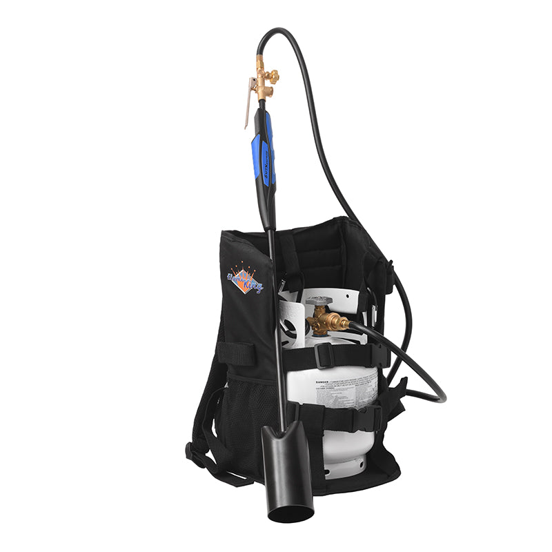 Flame King Bundle 5lb Propane Tank + 500,000 BTU Weed Burner Torch Ignitor + Propane Backpack