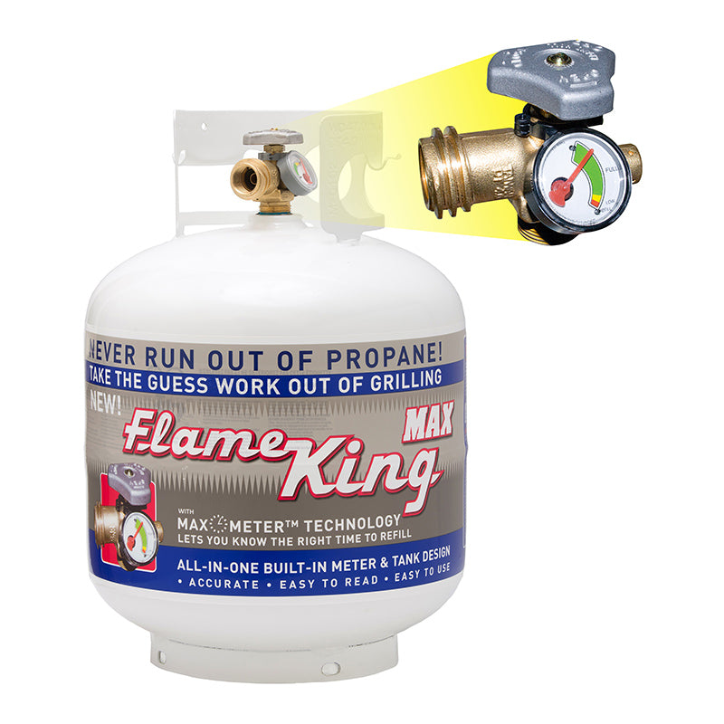 Flame King Thanksgiving Bundle Burner Turkey Fryer + 20lb Propane Tank with Gauge