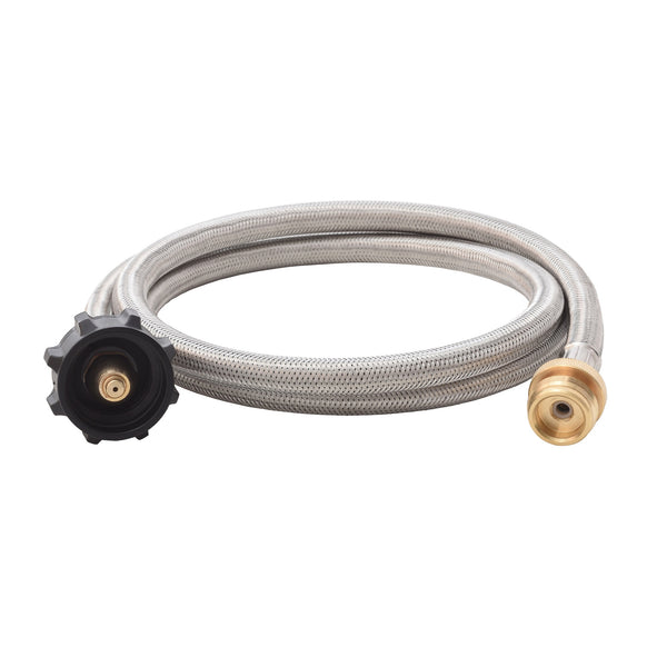 Flame King 5 FT QCC to CGA600 Male Connection-Steel Braided Hose