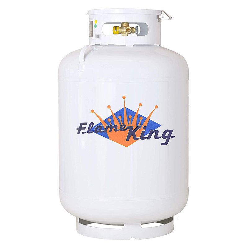 200lb 50 Gal ASME Propane Tank with Valves, Gauge & Lid - Flame King