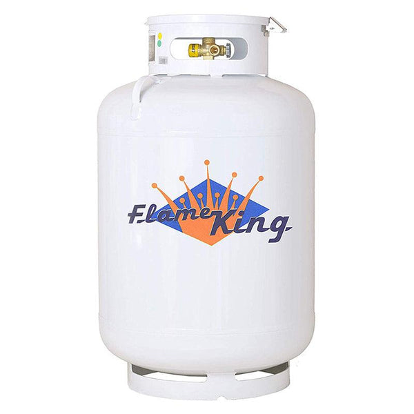 Flame King 200lb 50 Gal ASME Propane Tank with Valves, Gauge & Lid - Flame King