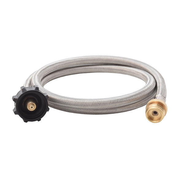 Flame King 5 FT QCC to CGA600 Male Connection-Steel Braided Hose - Flame King